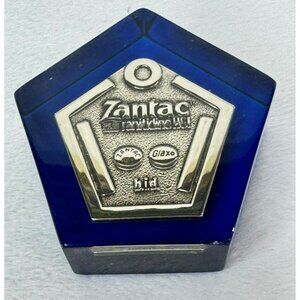VTG Acrylic ZANTAC Glaxo Roche Promo Drug Rep Advertising Logo Paperweight